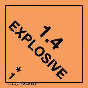 Explosive 1.4 *1 Small warning label